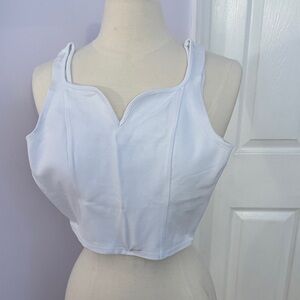 Abercrombie & Fitch White Crop Top